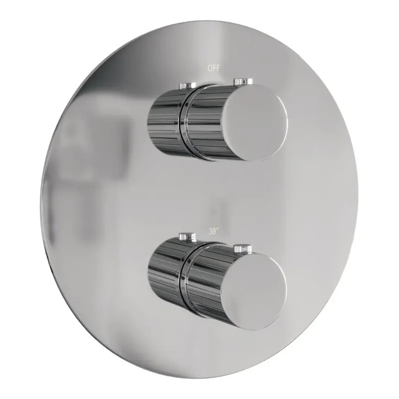 Brauer Stripe 3-weg inbouwthermostaat rond chroom Bestel Nu
