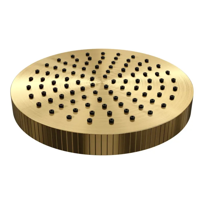Brauer Stripe hoofddouche 25cm messing geborsteld PVD Finale Uitverkoop
