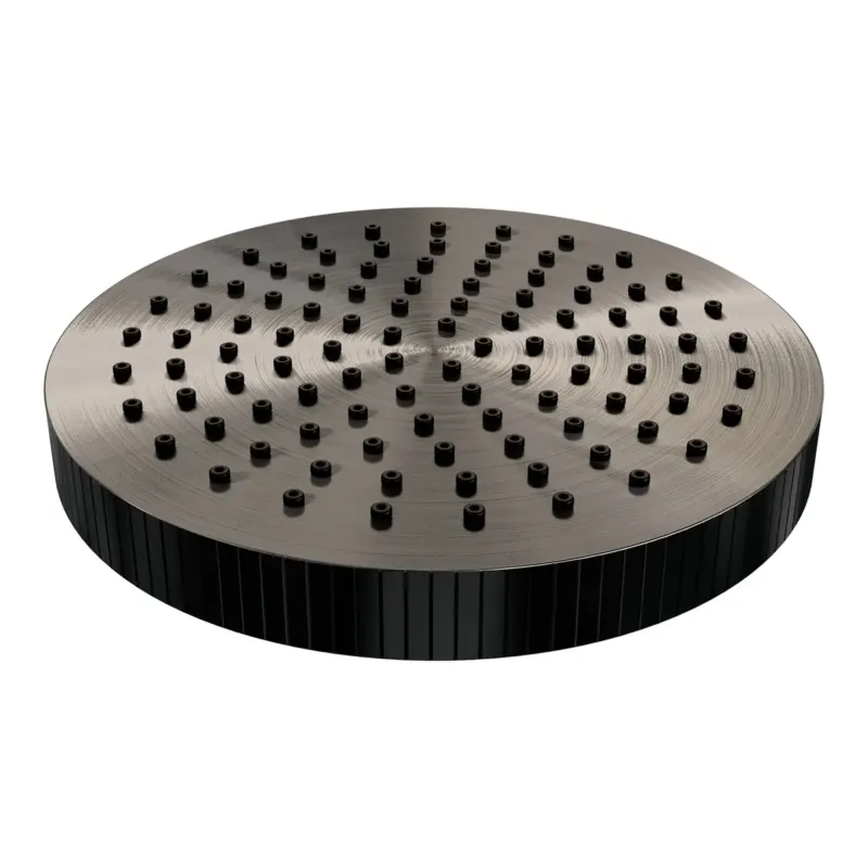 Brauer Stripe hoofddouche 25cm gunmetal geborsteld PVD Shop Nu