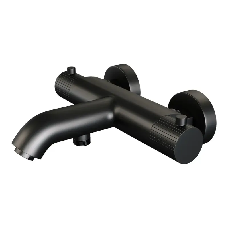 Brauer Stripe thermostatische badkraan zwart mat Express Levering