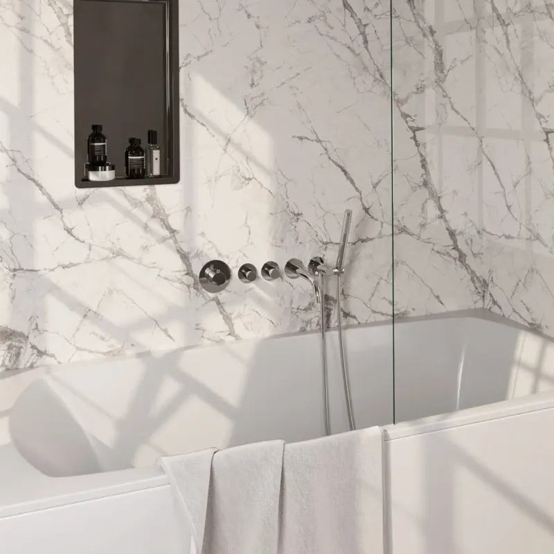 Brauer Stripe inbouw badkraan met staafhanddouche chroom Nu Kopen