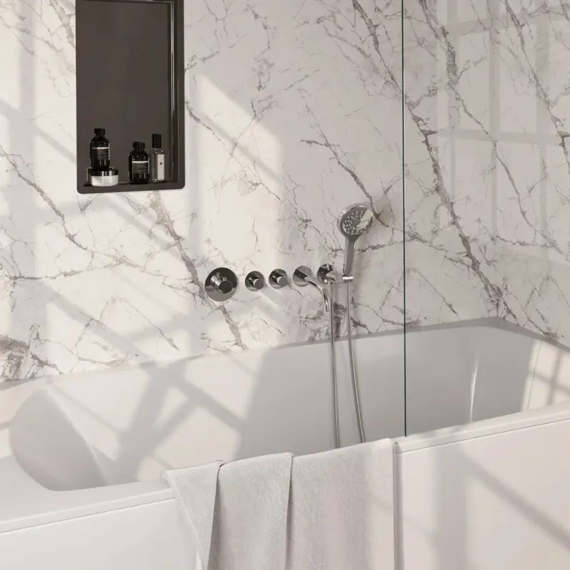 Beste Prijs Brauer Stripe inbouw badkraan met 3 standen handdouche chroom