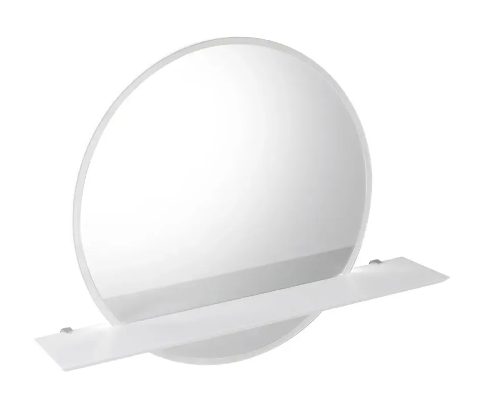 Hoge Kwaliteit Sapho Viso spiegel rond 60cm met planchet wit mat en verlichting
