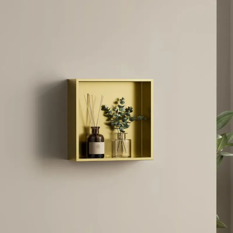 Lage Kosten Best Design Logy Nancy opbouwnis 30x30x8cm mat goud