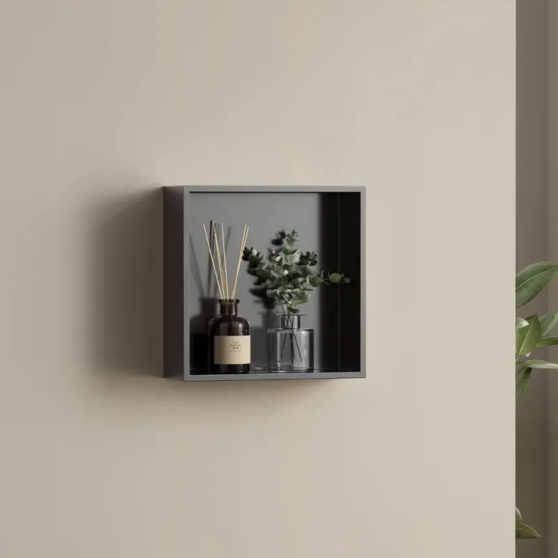Best Design Logy Moya opbouwnis 30x30x8cm gunmetal Voordeelprijs
