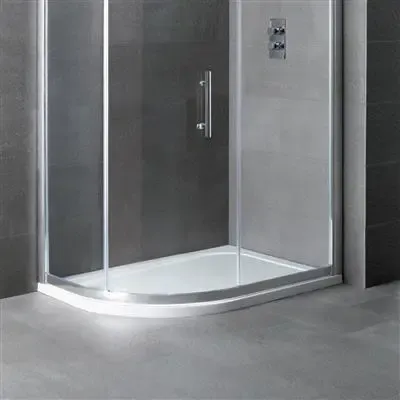 Beperkt Aanbod Eastbrook Volente douchebak 120x70cm links kwartrond composiet wit
