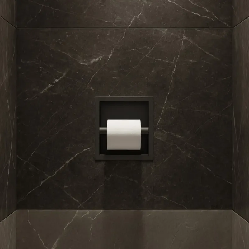 Populair Hotbath &More inbouw toiletrolhouder gunmetal geborsteld PVD