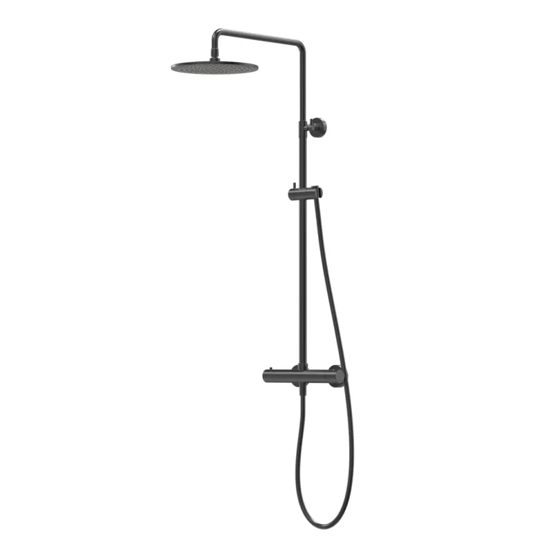 Tijdelijk Beschikbaar Saniclear Premium London opbouw regendouche zonder handdouche mat zwart