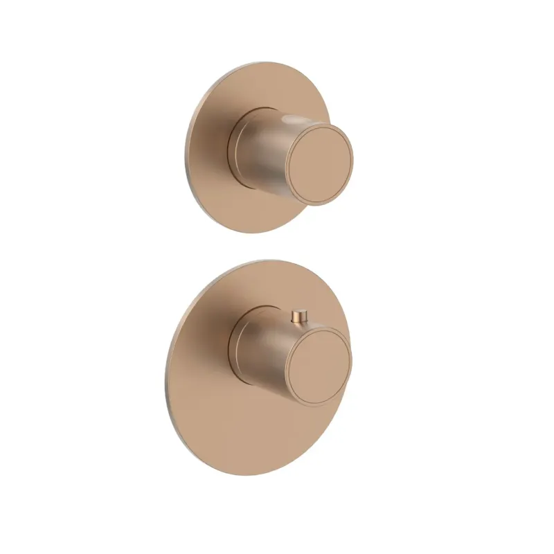 Uitverkoop Saniclear Premium Uni inbouw thermostaat 2-wegs geborsteld koper PVD