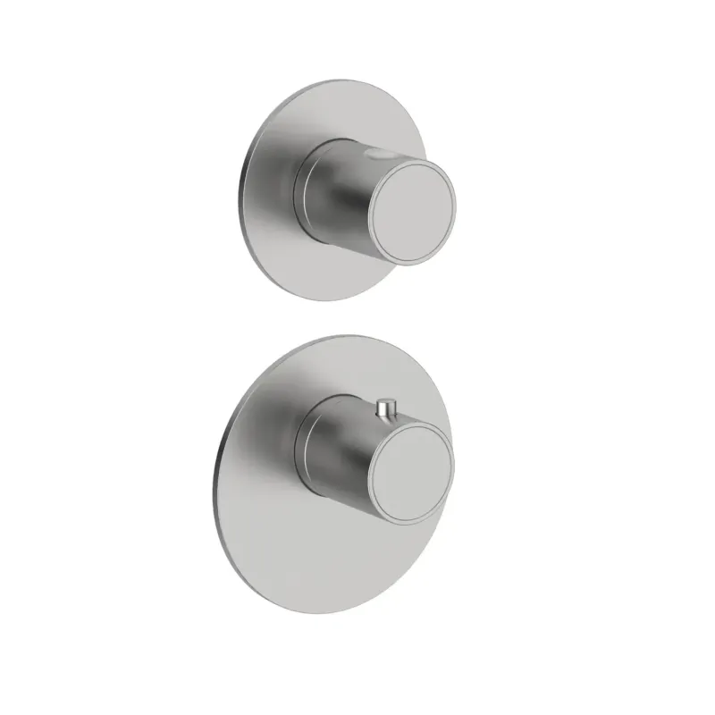 Direct Verzonden Saniclear Premium Uni inbouw thermostaat 2-wegs RVS look PVD