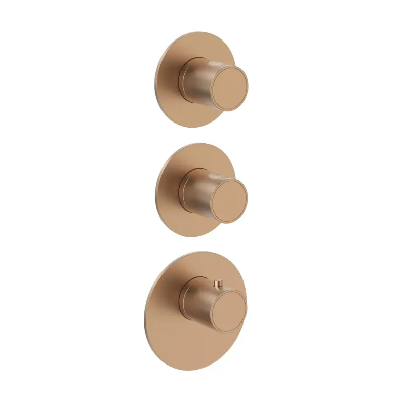Aanbieding Saniclear Premium Uni inbouw thermostaat 3-wegs geborsteld koper PVD