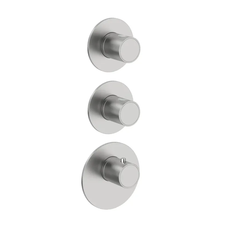 Saniclear Premium Uni inbouw thermostaat 3-wegs RVS look PVD Beperkt Aanbod
