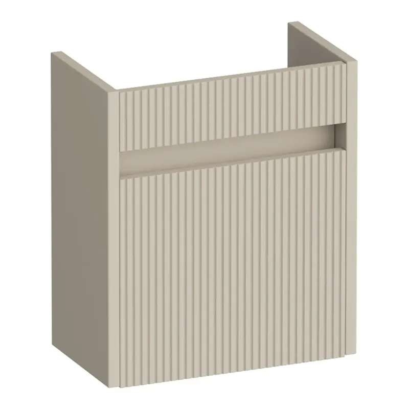 Brauer Adore Wavy fonteinkast ribbelfront 40cm met 1 deur linksdraaiend beige mat Lage Prijs