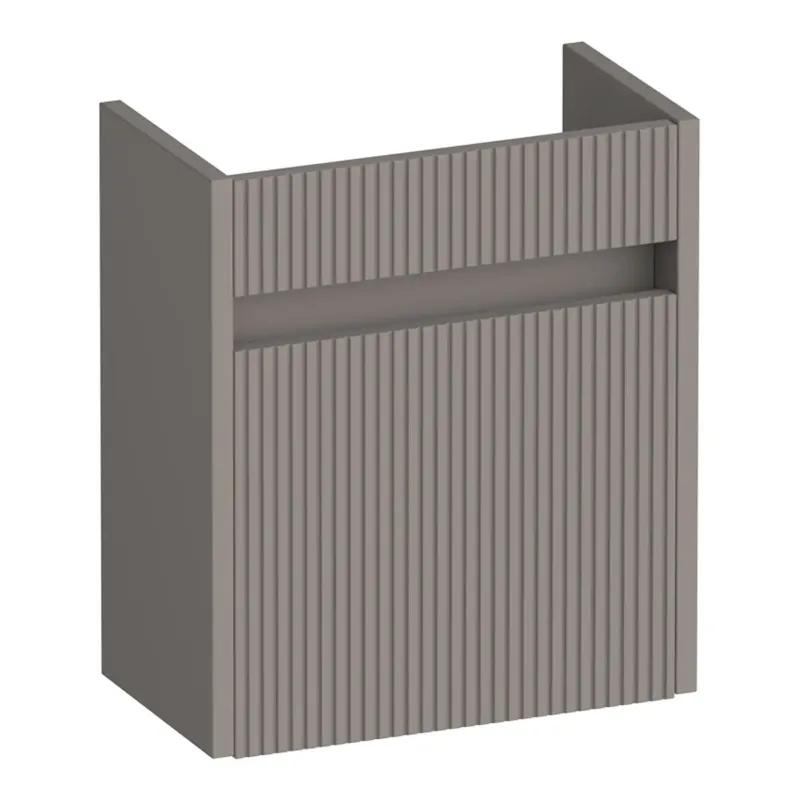 Brauer Adore Wavy fonteinkast ribbelfront 40cm met 1 deur linksdraaiend taupe mat Flitsaanbieding