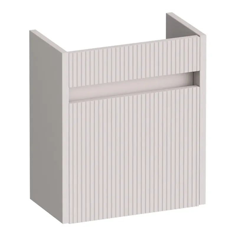 Brauer Adore Wavy fonteinkast ribbelfront 40cm met 1 deur linksdraaiend zand mat Shop Nu