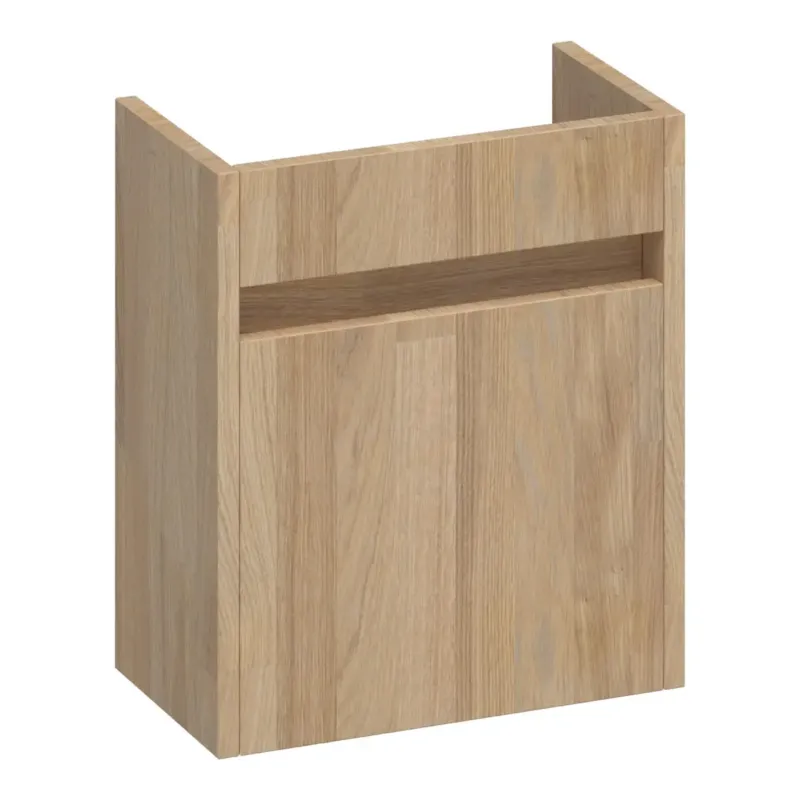 Brauer Adore fonteinkast 40cm met 1 deur rechtsdraaiend vingerlas eiken grijs Hoge Kwaliteit