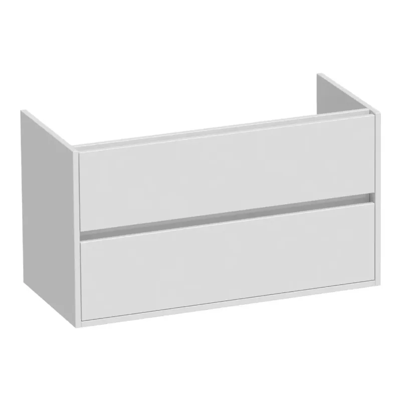 Brauer Adore onderkast 100cm met 2 softclose lades wit glans Beperkte Voorraad