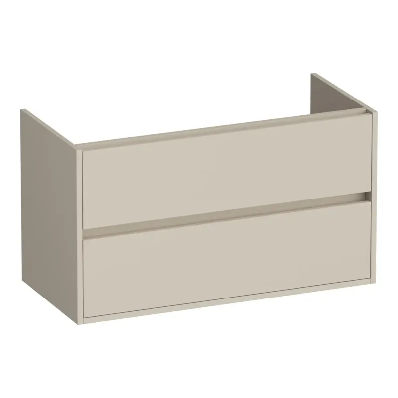 Brauer Adore onderkast 100cm met 2 softclose lades beige mat Lage Kosten