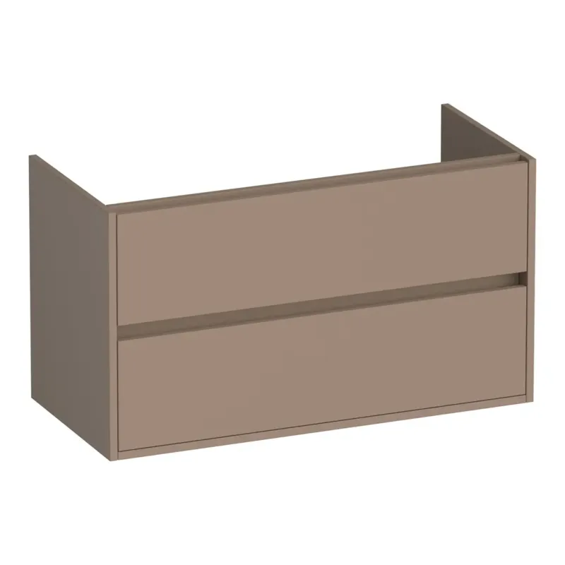 Lage Kosten Brauer Adore onderkast 100cm met 2 softclose lades mokka mat