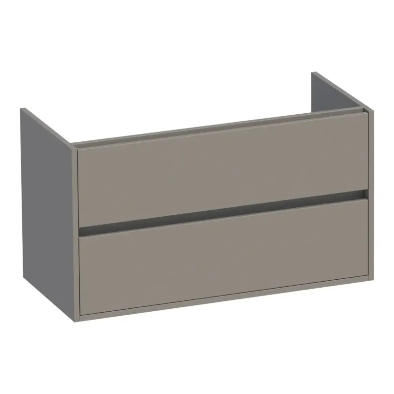 Koop Online Brauer Adore onderkast 100cm met 2 softclose lades taupe mat