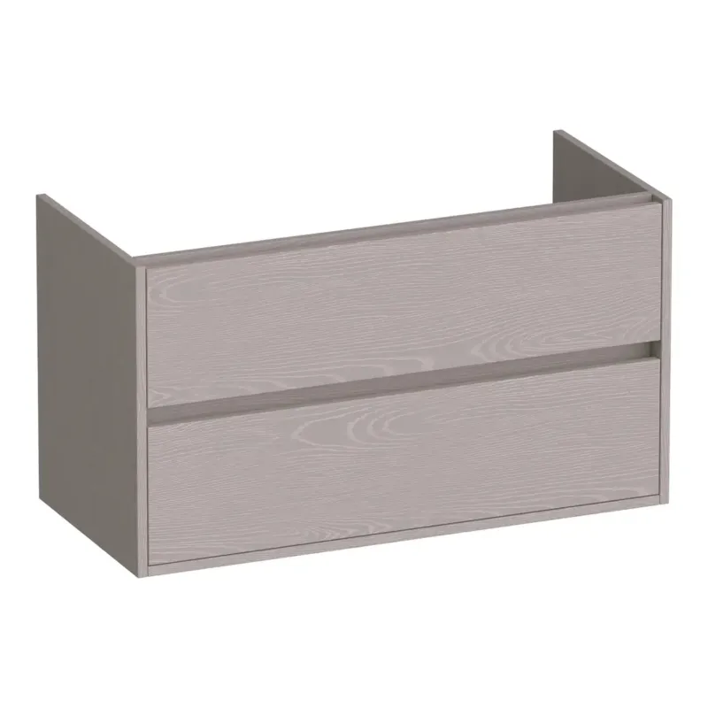 Hoge Kwaliteit Brauer Adore onderkast 100cm met 2 softclose lades timber greige