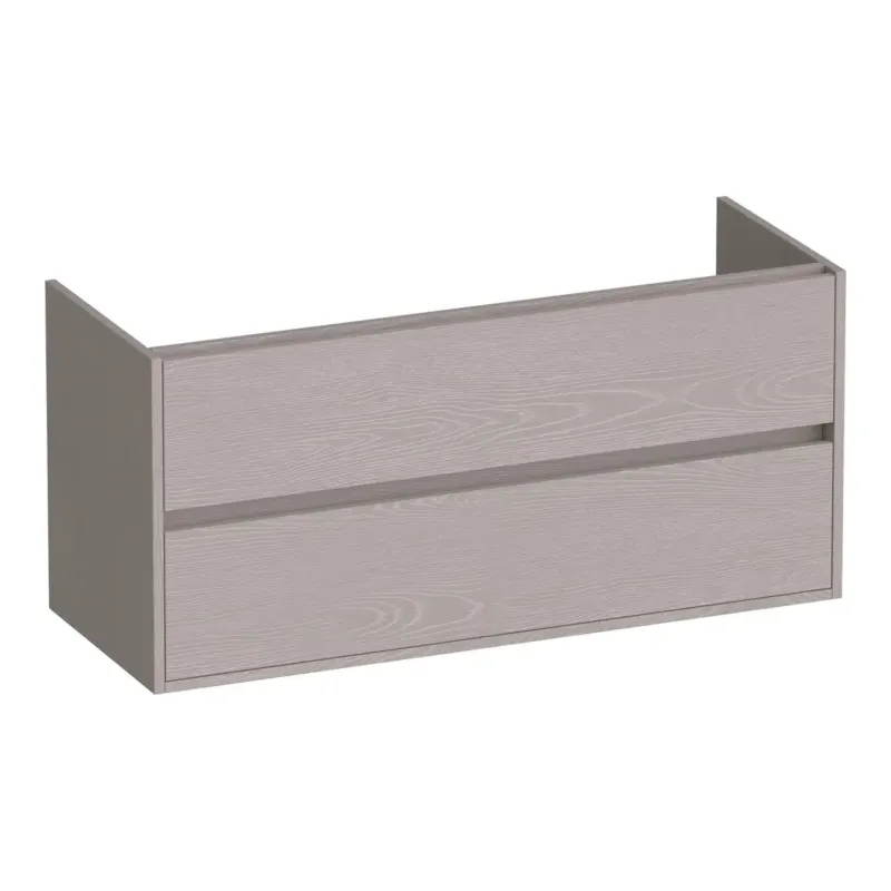 Brauer Adore onderkast 120cm met 2 softclose lades en 1 sifon uitsparing timber greige Uitverkoop