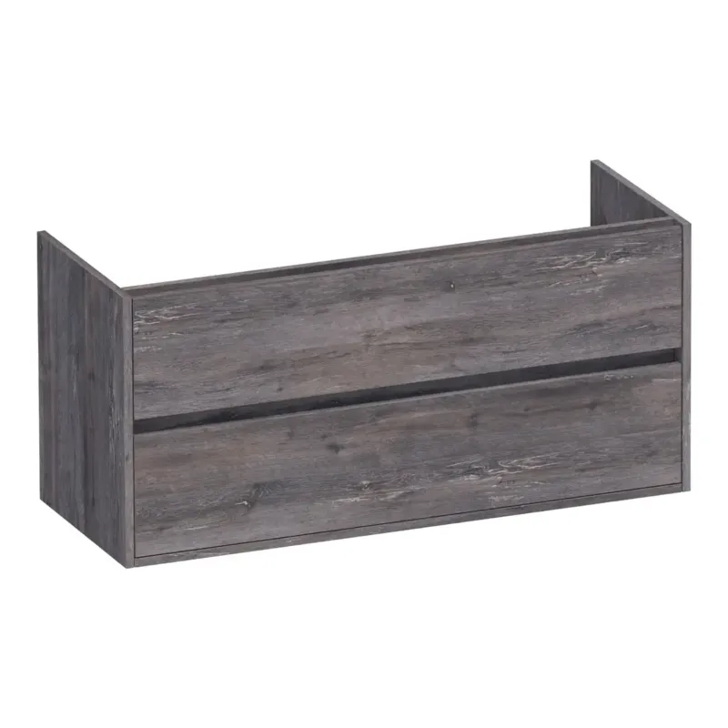 Laatste Versie Brauer Adore onderkast 120cm met 2 softclose lades en 2 sifon uitsparingen driftwood
