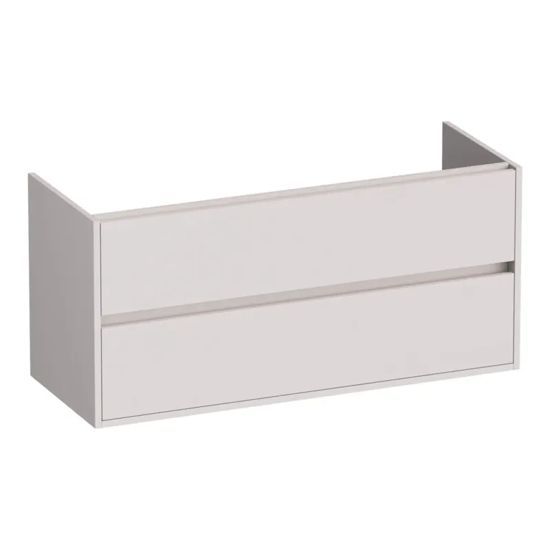 Beperkt Aanbod Brauer Adore onderkast 120cm met 2 softclose lades en 2 sifon uitsparingen zand mat