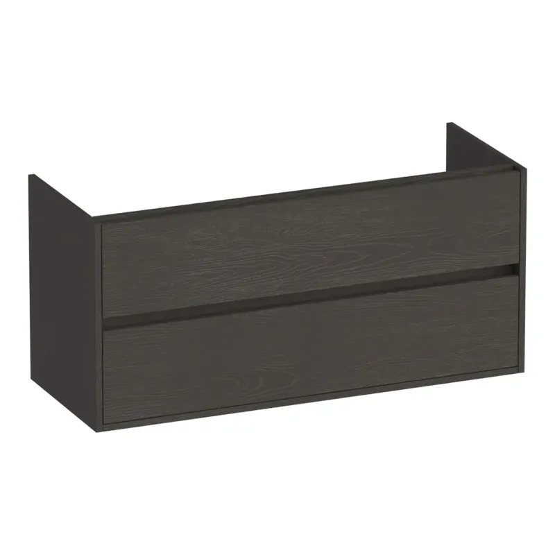 Brauer Adore onderkast 120cm met 2 softclose lades en 2 sifon uitsparingen timber anthracite Beperkte Voorraad