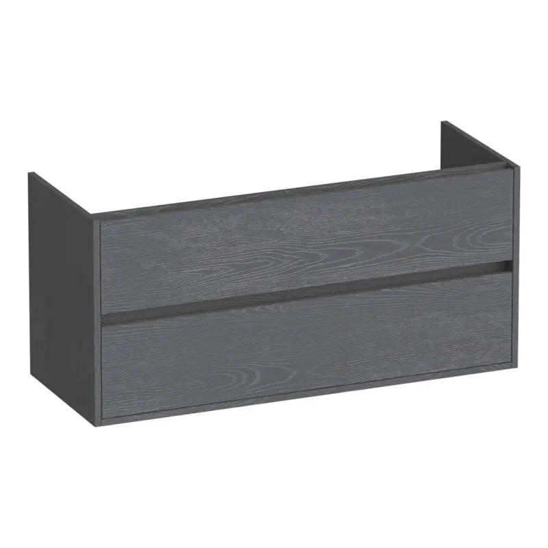 Beperkt Aanbod Brauer Adore onderkast 120cm met 2 softclose lades en 2 sifon uitsparingen timber grey
