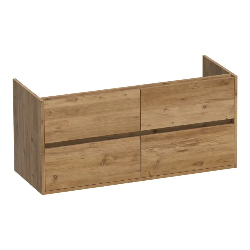 Hete Deal Brauer Adore onderkast 120cm met 4 softclose lades en 2 sifon uitsparingen chateau