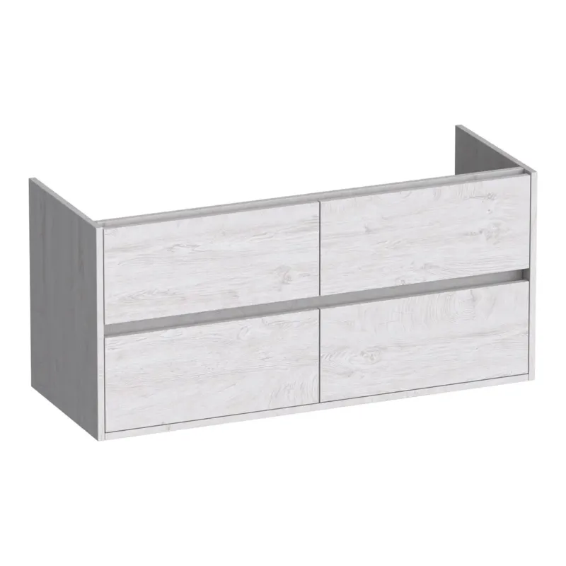 Brauer Adore onderkast 120cm met 4 softclose lades en 2 sifon uitsparingen forest seashell Laatste Kans