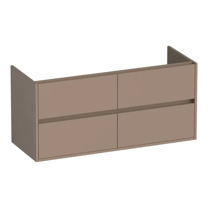 Brauer Adore onderkast 120cm met 4 softclose lades en 2 sifon uitsparingen mokka mat Bestseller