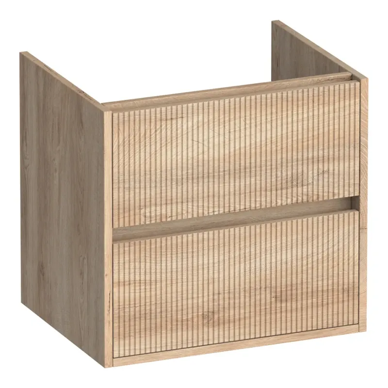 Direct Beschikbaar Brauer Adore Wavy onderkast ribbelfront 60cm met 2 softclose lades forest wheat