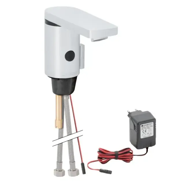 Lage Kosten Geberit Hytronic 86 1-gats wastafelkraan koud en warm water met temperatuurregeling chroom