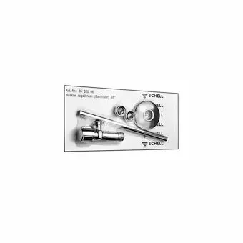 Direct Beschikbaar Schell hoekstopkraan set m. comfort greep m. pijpje 3/8"x10mm m. zelfdichtend schroefdraad chroom