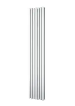 Tijdelijk Beschikbaar Plieger Siena designradiator verticaal dubbel 1800x318mm 1096W zilver metallic