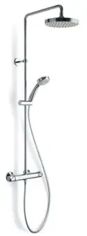 Plieger Luzon doucheset met stortdouche Ø20cm + handdouche + therm.douchekraan HOH = 15cm chroom Shop Nu