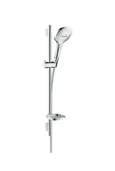 Premium Hansgrohe Raindance Select E Unica‘S Puro glijstangset m. Raindance Select-E 120 3jet handdouche 65cm m. Isiflex`B doucheslang 160cm chroom