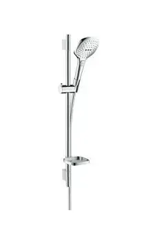 Hete Deal Hansgrohe Raindance Select E Unica‘S Puro glijstangset m. Raindance Select-E 120 3jet EcoSmart handdouche 65cm m. Isiflex`B doucheslang 160cm chroom