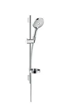 Superprijs Hansgrohe Raindance Select S Unica‘S Puro glijstangset m. Raindance Select S 120 3jet Air EcoSmart handdouche 90cm m. Isiflex`B doucheslang 160cm chroom