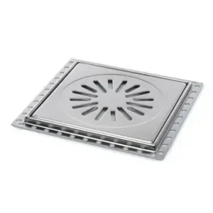 Aquaberg renovatieput m. RVS rooster 20x20cm inbouwhoogte 9mm Op = Op