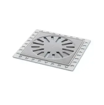 Aquaberg kunststof renovatieput m. RVS rooster 146x146mm inbouwhoogte 5mm RVS hoogglans Must-Have