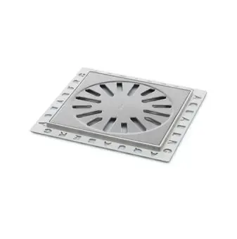 Aquaberg kunststof renovatieput m. RVS rooster 146x146mm inbouwhoogte 7mm RVS hoogglans Koop Online