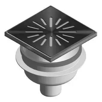 Aquaberg kunststof put/opzetstuk m. onderuitl. 50mm RVS rooster verstelbaar 150x150mm m. PPC reukslot 50mm Bestel Nu
