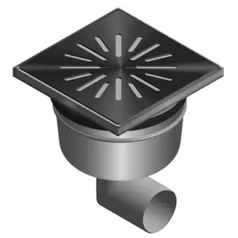 Aquaberg RVS put m. zijuitl. 50mm verstelbaar 150x150mm m. PPC reukslot 50mm Weekendaanbieding
