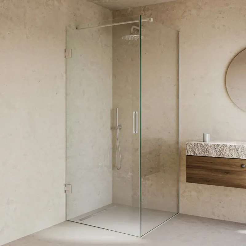 Aanbieding Saniclear Modern douchecabine samenstellen. Chroom, RVS of Zwart!