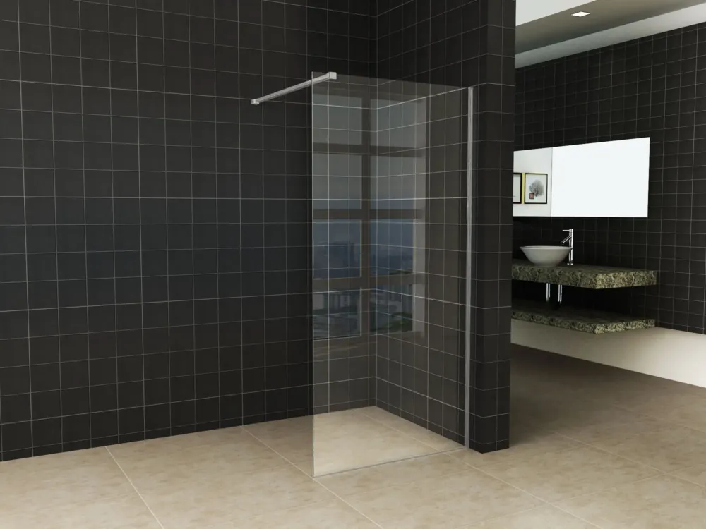 Mueller Slimline inloopdouche 50cm helder anti-kalk inclusief RVS profiel & stang Gratis Retour