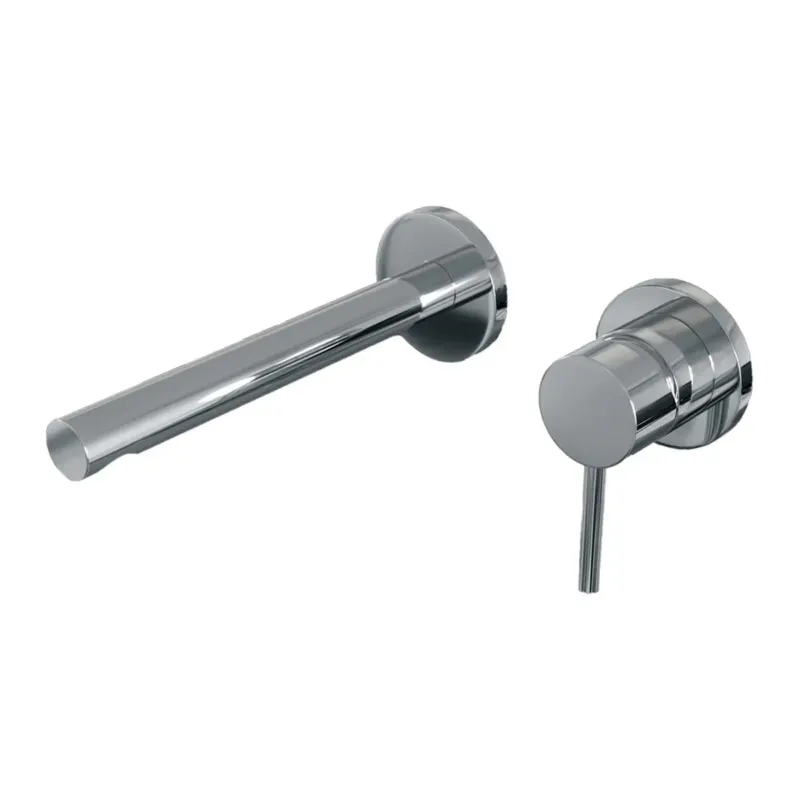 Koopje Brauer Chrome Edition ColdStart wastafelkraan inbouw rechte uitloop en rozetten model A1 chroom