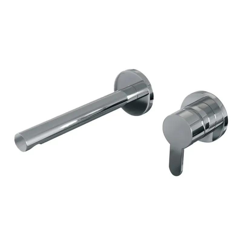 Brauer Chrome Edition ColdStart wastafelkraan inbouw rechte uitloop en rozetten model D1 chroom Hete Deal